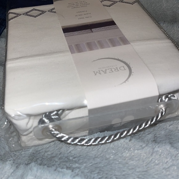 Just Born crib skirt Brand New in original packaging! Navy and White - Picture 6 of 7